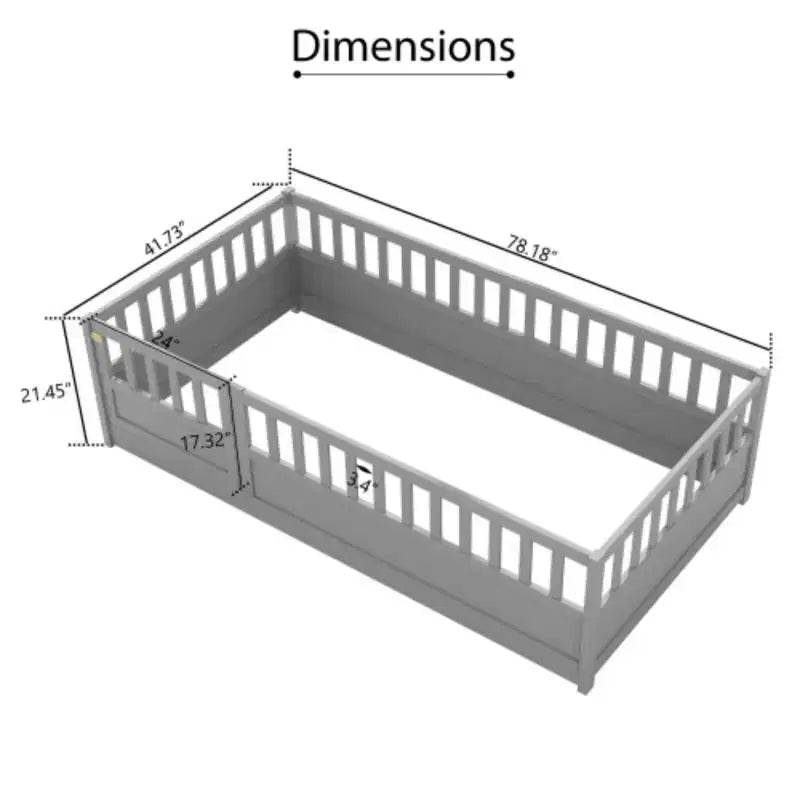 Lit une place compact et discret avec barrière intégrée ultra-sécurisée