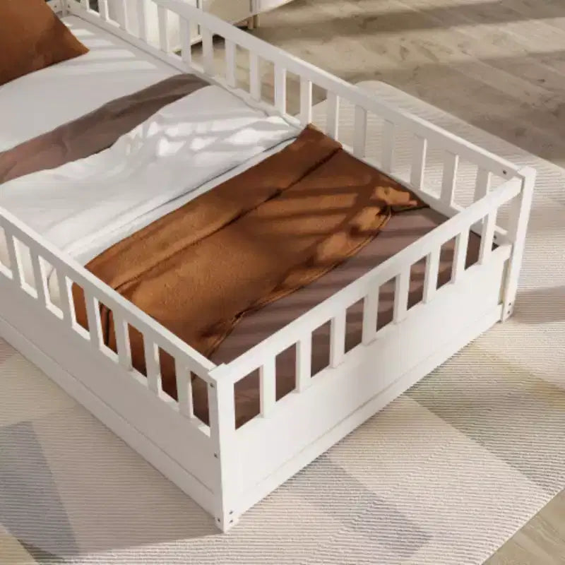 Lit une place compact et discret avec barrière intégrée ultra-sécurisée