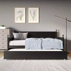 Lit de repos double en bois ChaletPosh avec lit gigogne
