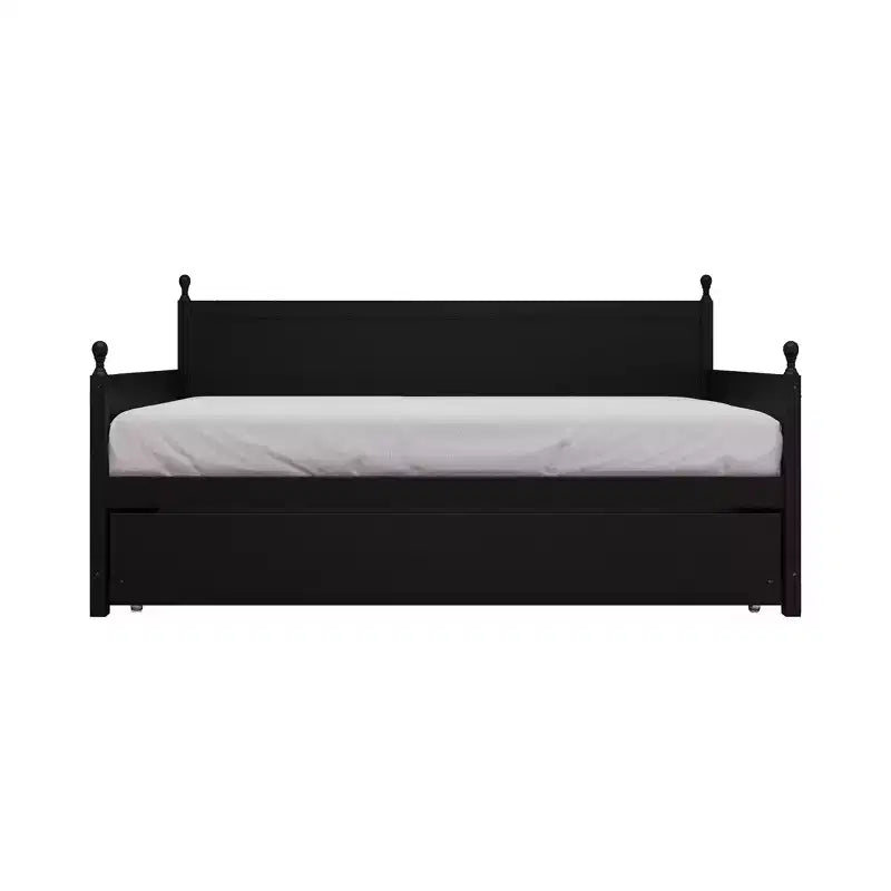 Lit de repos double en bois ChaletPosh avec lit gigogne