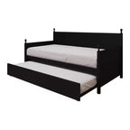 Lit de repos double en bois ChaletPosh avec lit gigogne