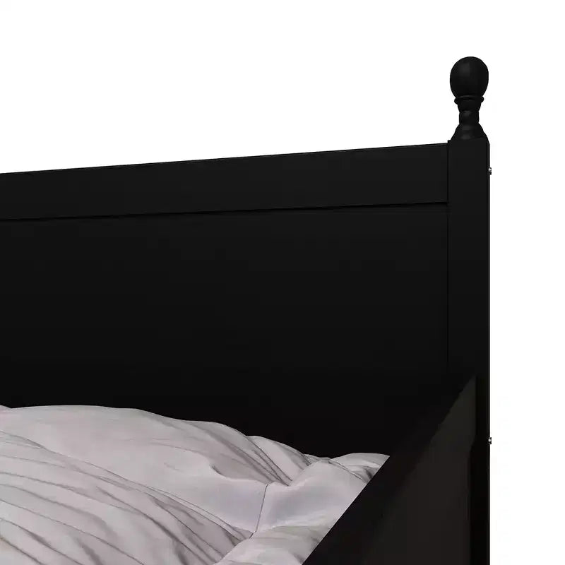 Lit de repos double en bois ChaletPosh avec lit gigogne