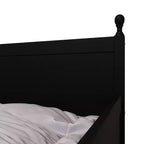 Lit de repos double en bois ChaletPosh avec lit gigogne