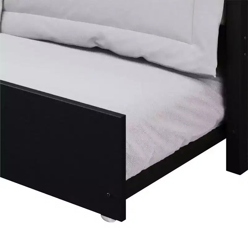 Lit de repos double en bois ChaletPosh avec lit gigogne