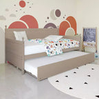 Lit de repos double en bois ChaletPosh avec lit gigogne
