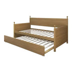 Lit de repos double en bois ChaletPosh avec lit gigogne