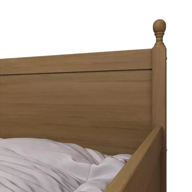 Lit de repos double en bois ChaletPosh avec lit gigogne