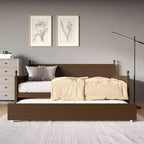 Lit de repos double en bois ChaletPosh avec lit gigogne