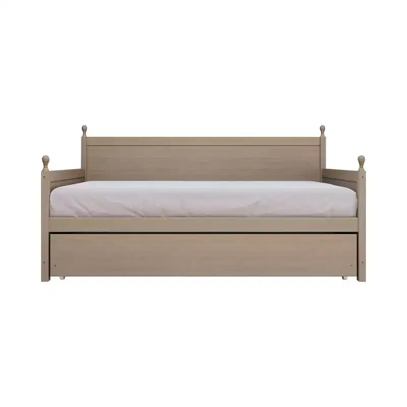 Lit de repos double en bois ChaletPosh avec lit gigogne