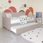 Lit de repos double en bois ChaletPosh avec lit gigogne