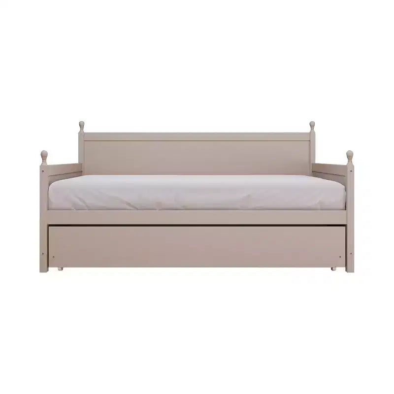 Lit de repos double en bois ChaletPosh avec lit gigogne