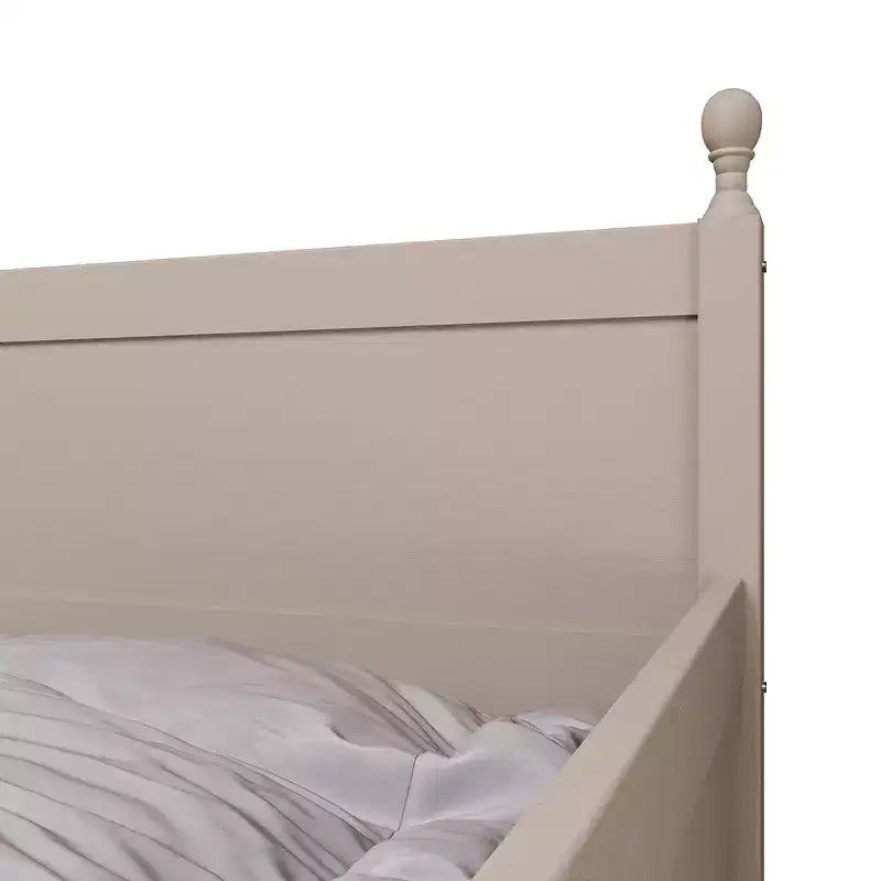 Lit de repos double en bois ChaletPosh avec lit gigogne