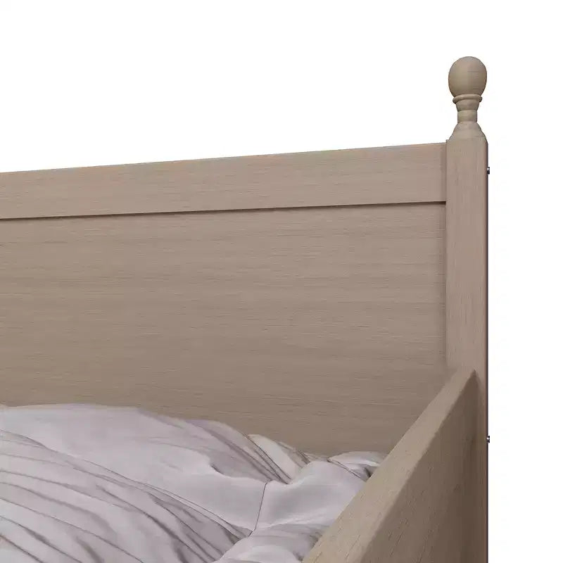 Lit de repos double en bois ChaletPosh avec lit gigogne