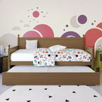 Lit de repos double en bois ChaletPosh avec lit gigogne