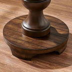 Table d'appoint ronde sur pied de style traditionnel Roundhill Furniture Caesar