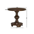 Table d'appoint ronde sur pied de style traditionnel Roundhill Furniture Caesar