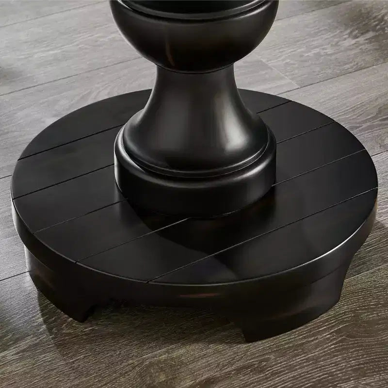Table d'appoint ronde sur pied de style traditionnel Roundhill Furniture Caesar
