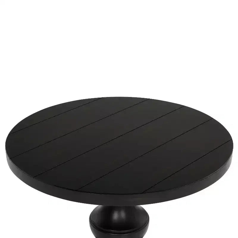 Table d'appoint ronde sur pied de style traditionnel Roundhill Furniture Caesar