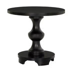 Table d'appoint ronde sur pied de style traditionnel Roundhill Furniture Caesar
