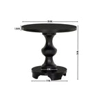 Table d'appoint ronde sur pied de style traditionnel Roundhill Furniture Caesar