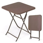 Costway 23.5 Square Folding Table Indoor Outdoor Foldable Plastic Table