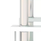 MAYEERTY Table d'appoint moderne en verre trempé, table d'appoint carrée pour salon ou chambre à coucher, transparente