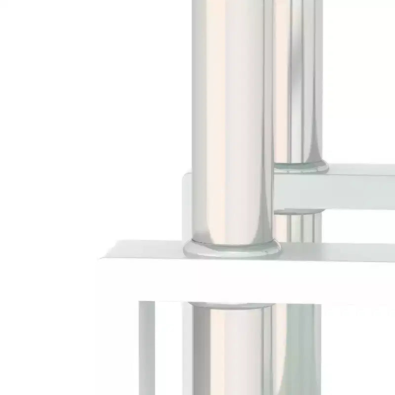 MAYEERTY Table d'appoint moderne en verre trempé, table d'appoint carrée pour salon ou chambre à coucher, transparente