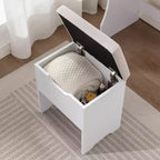 VECELO Coiffeuse avec Miroir Lumineux LED et Prise Électrique, Table de Maquillage avec 4 Tiroirs et Tabouret de Rangement, 3 Modes d'Éclairage Réglables pour Chambre à Coucher