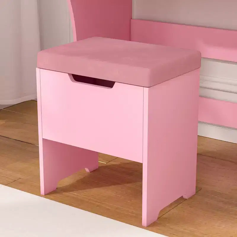 VECELO Coiffeuse avec Miroir Lumineux LED et Prise Électrique, Table de Maquillage avec 4 Tiroirs et Tabouret de Rangement, 3 Modes d'Éclairage Réglables pour Chambre à Coucher