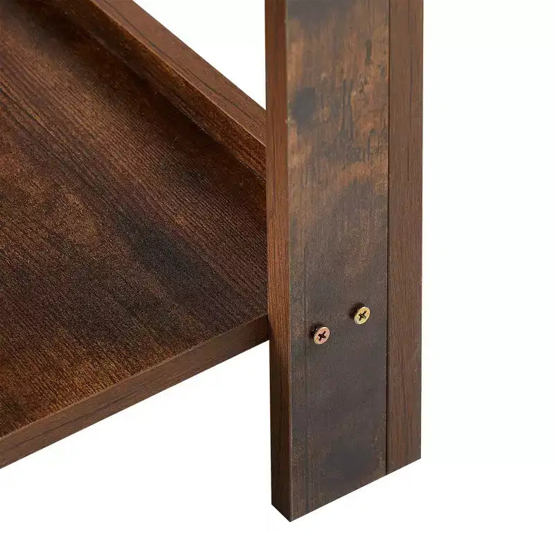 MAYEERTY Table d'appoint en rotin avec tiroir, table de chevet moderne, table d'appoint pour salon, chambre à coucher, marron rustique