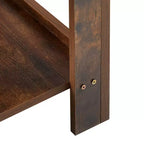MAYEERTY Table d'appoint en rotin avec tiroir, table de chevet moderne, table d'appoint pour salon, chambre à coucher, marron rustique