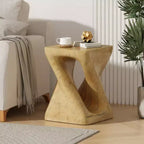 Table d'appoint Twist Shape, texture façon bois, coloris naturel