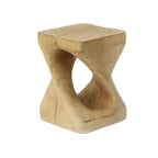 Table d'appoint Twist Shape, texture façon bois, coloris naturel
