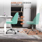 Chaise de bureau en tissu : sans accoudoirs, pivotante, réglable, avec roulettes