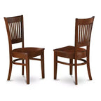 Ensemble table de salle à manger HomeStock avec rallonge papillon et 4 chaises en lin – Finition espresso