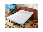 Mjkone Canapé-lit deux places, canapé convertible 2-en-1 en cuir avec matelas pliable, canapé-lit escamotable 2 places avec cadre métallique pour petits espaces
