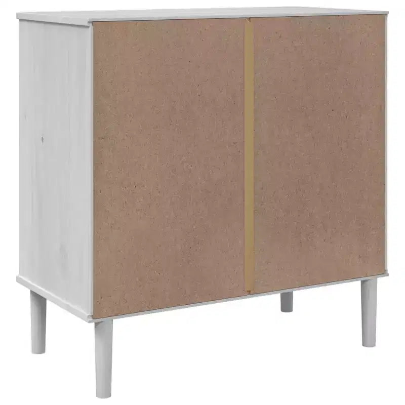 vidaXL Buffet SENJA aspect rotin blanc 80x40x80 cm bois de pin massif