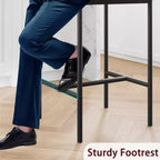 Lot de 4 tabourets de bar, tabourets de bar de cuisine avec repose-pieds, tabourets de bar rembourrés en PU hauteur comptoir, chaises de bar pour îlot de cuisine, comptoir