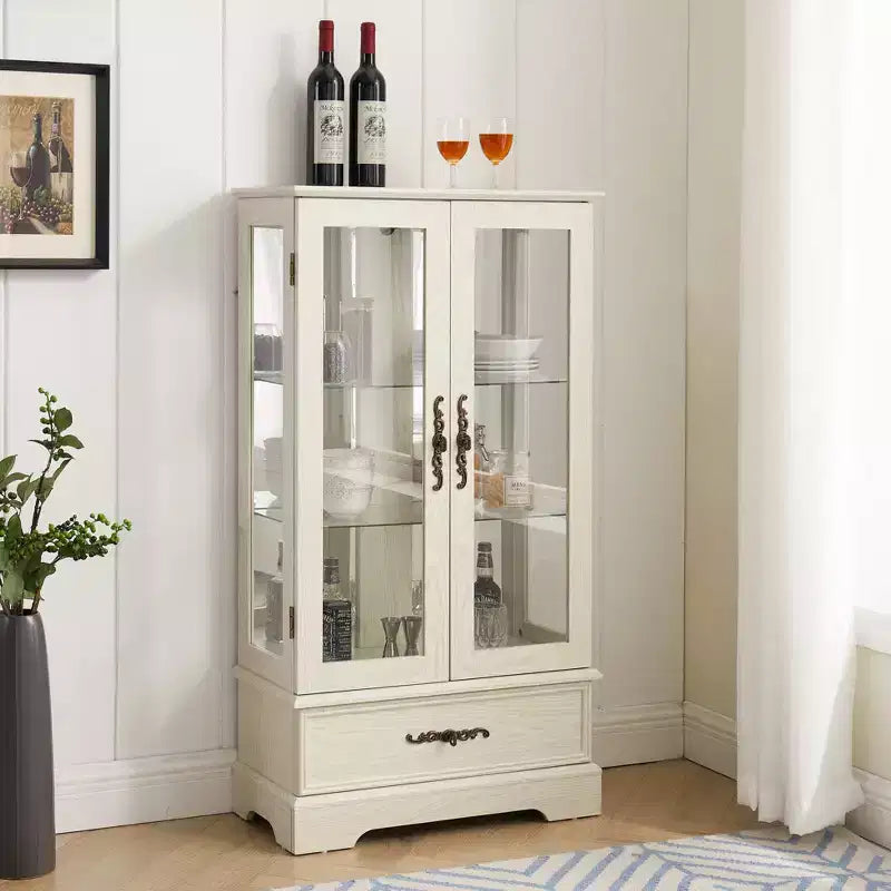 Meuble de Rangement AndMakers de 66 cm avec 1 Tiroir et 2 Portes Vitrées