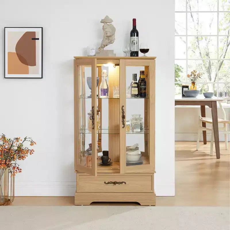 Meuble de Rangement AndMakers de 66 cm avec 1 Tiroir et 2 Portes Vitrées
