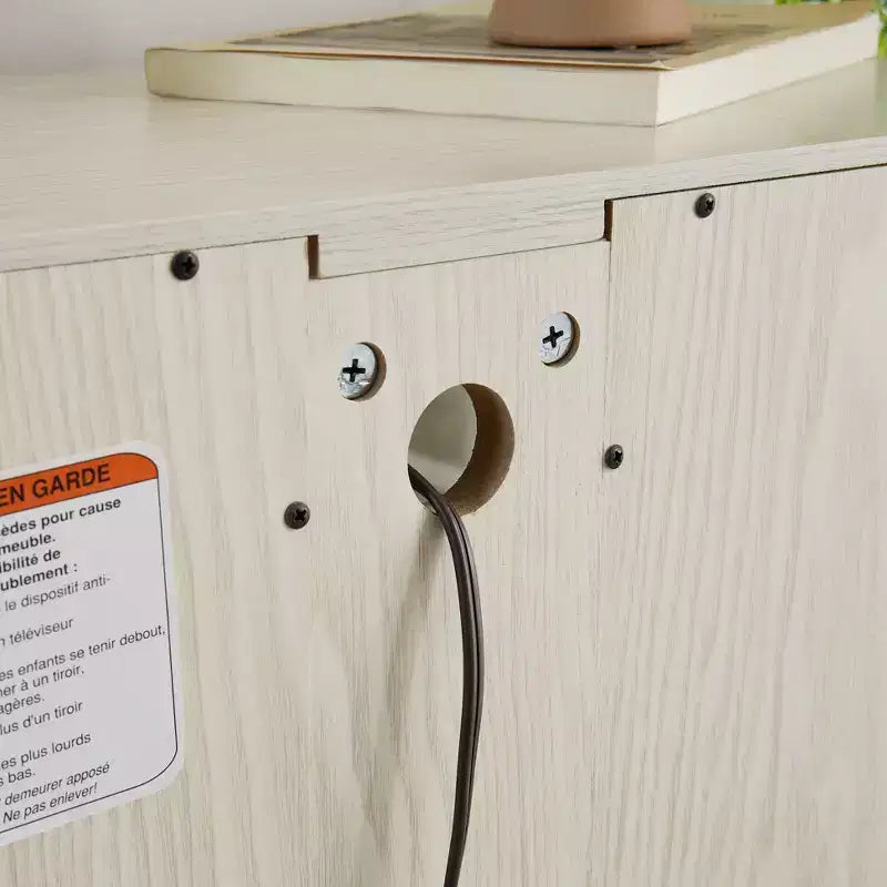 Meuble de Rangement AndMakers de 66 cm avec 1 Tiroir et 2 Portes Vitrées