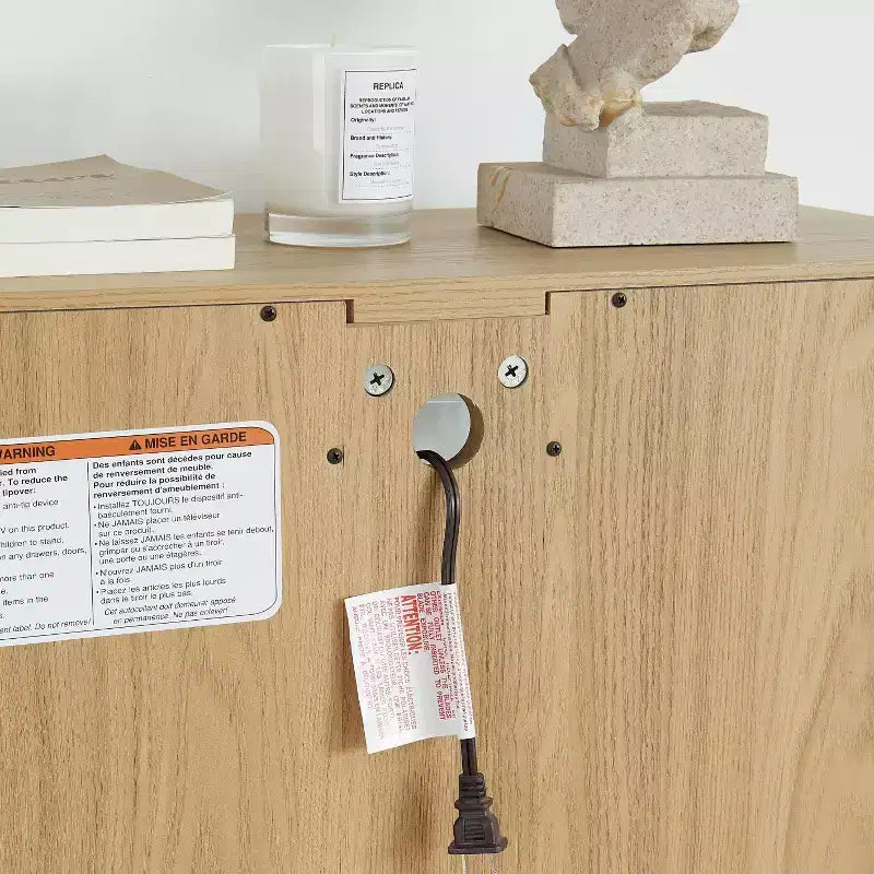 Meuble de Rangement AndMakers de 66 cm avec 1 Tiroir et 2 Portes Vitrées