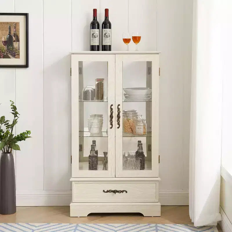 Meuble de Rangement AndMakers de 66 cm avec 1 Tiroir et 2 Portes Vitrées