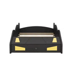 Lit plateforme Whisen en forme de voiture de course avec roulettes et rangement