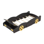 Lit plateforme Whisen en forme de voiture de course avec roulettes et rangement