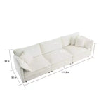 Canapé modulable surdimensionné : Forme en L, pouf réversible, revêtement confortable