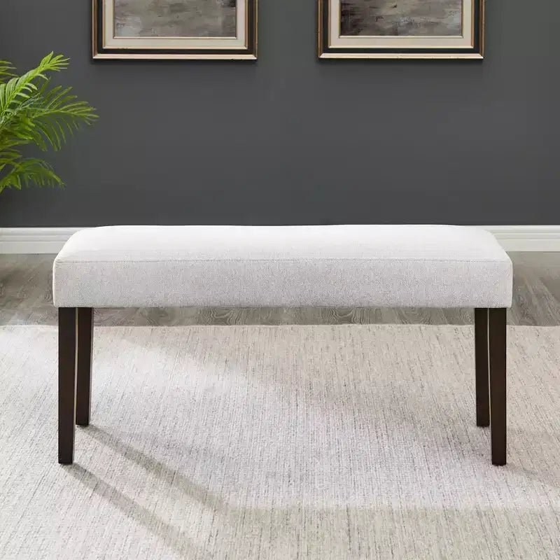Banc de salle à manger contemporain rembourré Roundhill Furniture Madison, gris