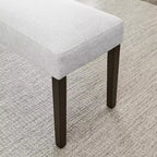 Banc de salle à manger contemporain rembourré Roundhill Furniture Madison, gris