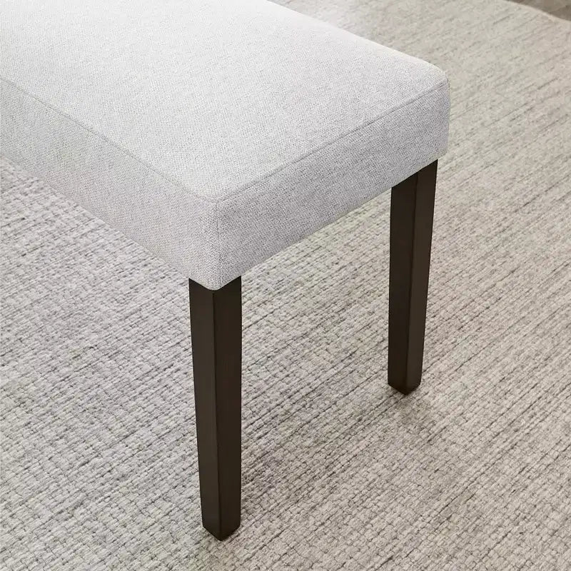 Banc de salle à manger contemporain rembourré Roundhill Furniture Madison, gris