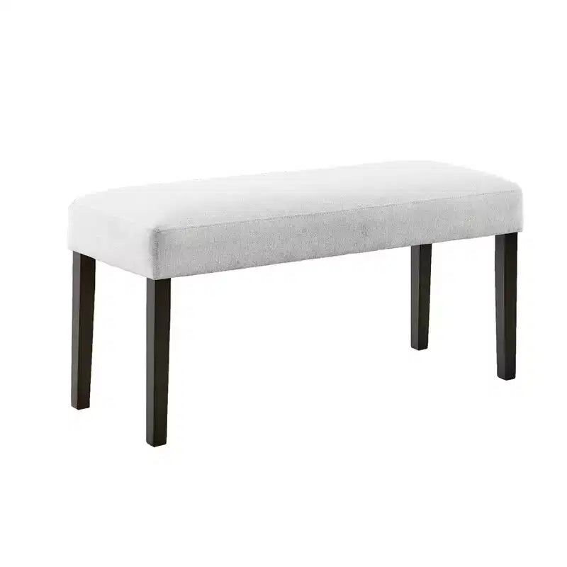 Banc de salle à manger contemporain rembourré Roundhill Furniture Madison, gris